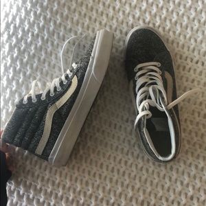 Vans grey high tops. Originally from Madewell :)